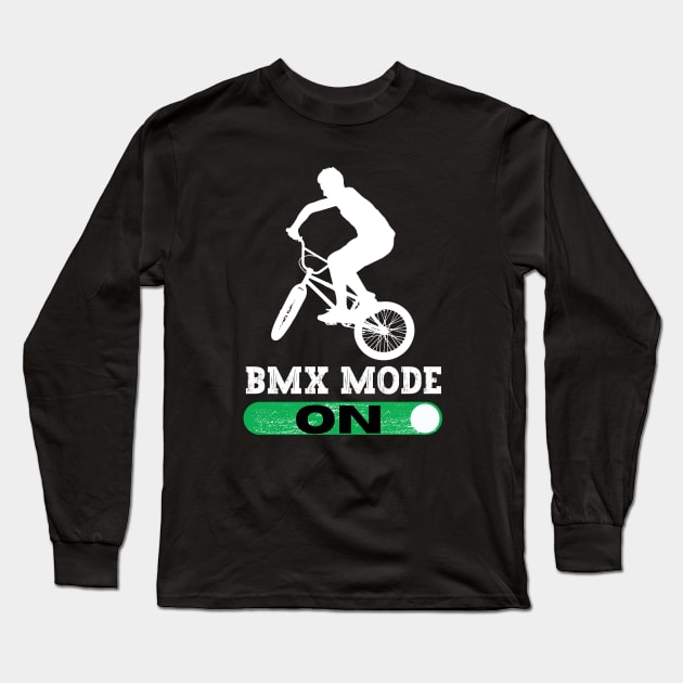 BMX Mode On Long Sleeve T-Shirt by footballomatic